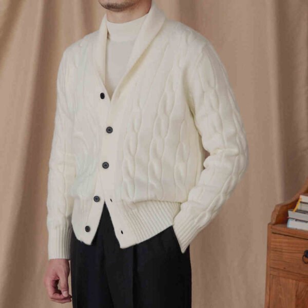 Twisted Flower Sweater Cardigan Retro Casual Jacket - Image 3
