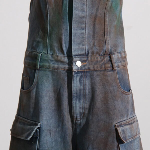 Fashion Spray Color Camouflage Tube Top One-piece Overalls European And American Hot Girl Jumpsuit - Image 4