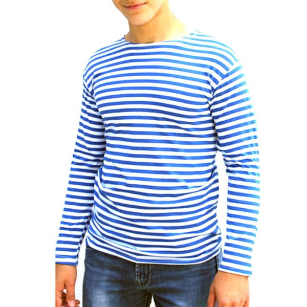 Street Trend Spliced Men's Striped T-shirt - Image 3