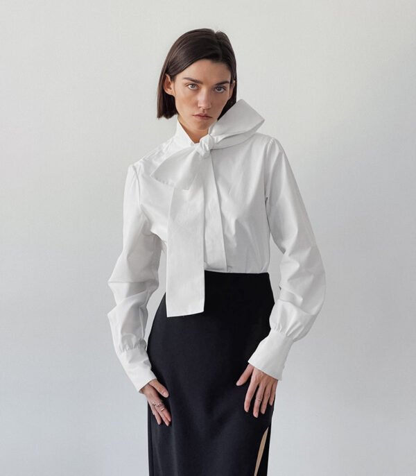 Minority Fashion Temperament Commute Shirt Women's Design Lace-up - Image 3