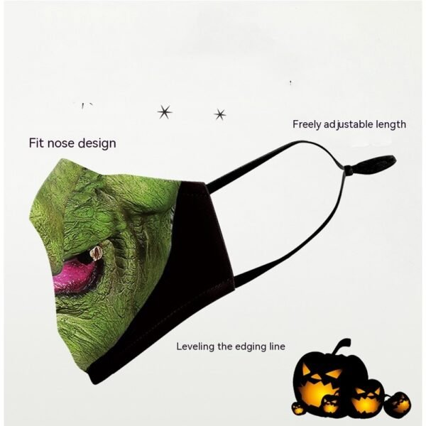 Halloween Skull Funny Digital Printing Double-layer Dust Mask - Image 2