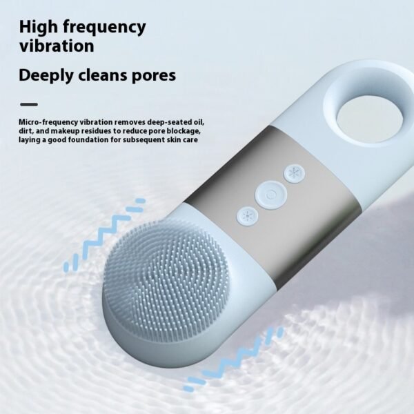 Silicone Ultrasonic Household Portable Charging Facial Cleaner Pore Cleaner - Image 2