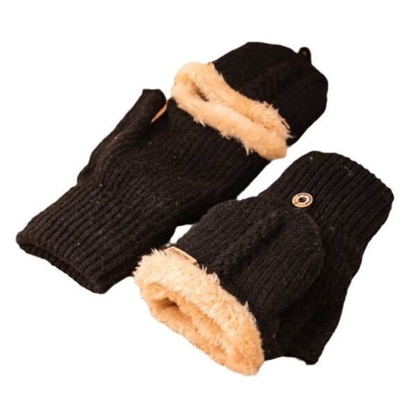 Men's Flip Knitting Wool Gloves Students Warm-keeping - Image 5
