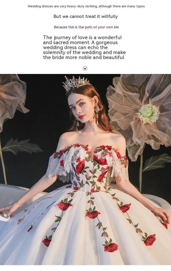 Temperament Bride Bra Trailing Mori Style Wedding Dress - Image 8