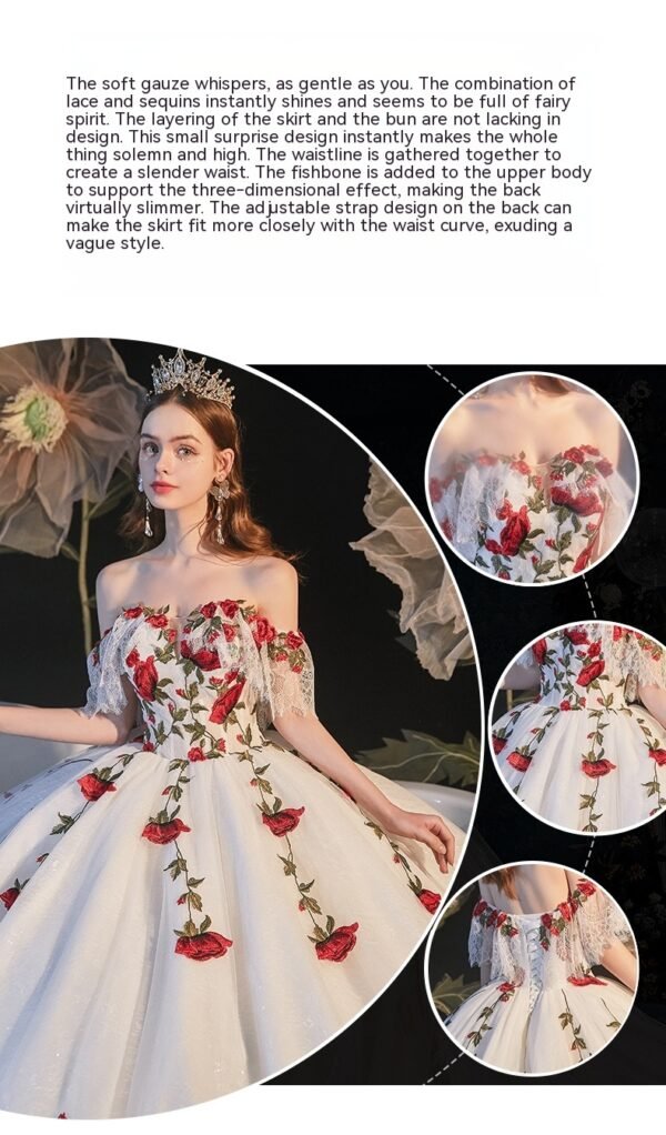 Temperament Bride Bra Trailing Mori Style Wedding Dress - Image 10
