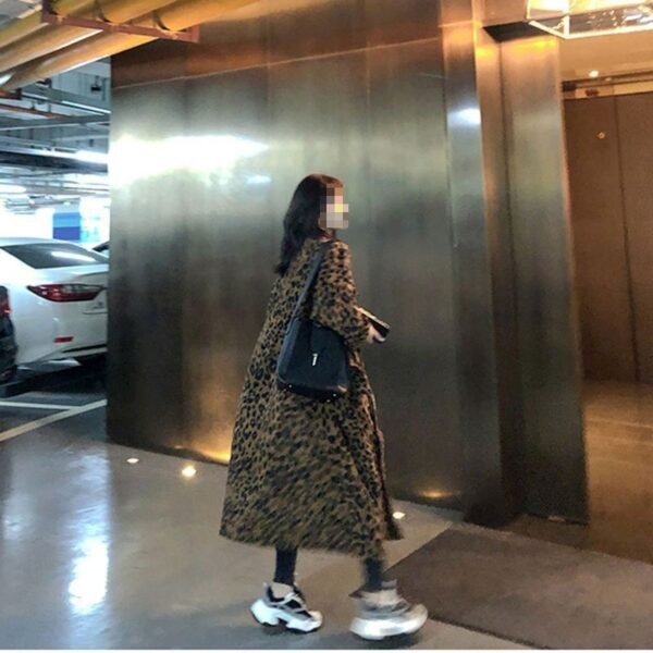 Leopard Print Trench Coat Women's Mid-length - Image 9