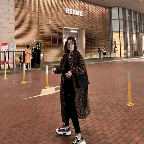 Leopard Print Trench Coat Women's Mid-length - Image 10