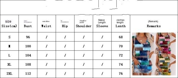 New Striped Printed Button Loose U-neck Vest T-shirt - Image 10