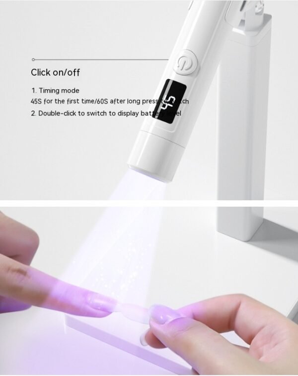 Hand-held Manicure Word Lamp Bracket Degrees Rotary Multifunctional Rack Stick Wear Nail Tip - Image 5