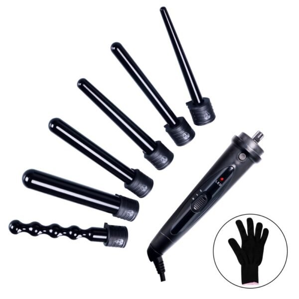 Hair Curler Hair Curler For Curling Or Straightening Multi-function LED Multi-gear Temperature Adjustment 6 In 1 Hair Curler - Image 8
