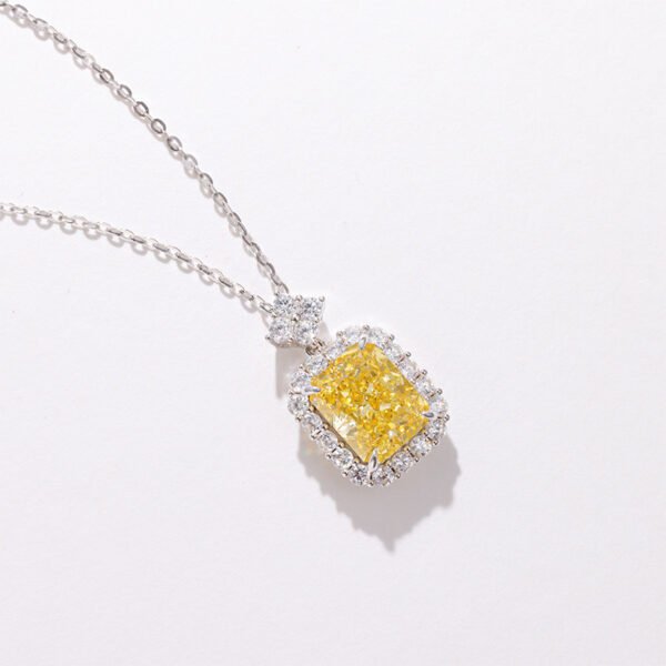 S925 Sterling Silver Imported Ice Flower Cut Necklace - Image 3