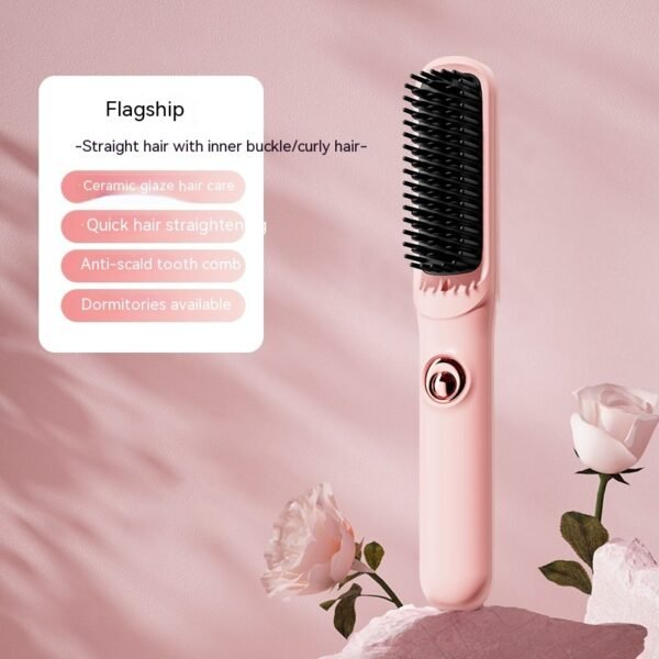 Wireless Straight Comb Anion Does Not Hurt Hair Portable Hair Curler And Straightener Dual-use - Image 6