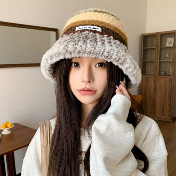 Autumn And Winter Dopamine Knitted Wool Cap Women's Warm Korean Style - Image 4
