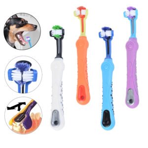 Three-Sided Pet Toothbrush for Dogs & Teeth Care