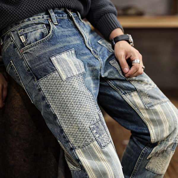 Fashion Men's Simple Youth Beggar Jeans - Image 3