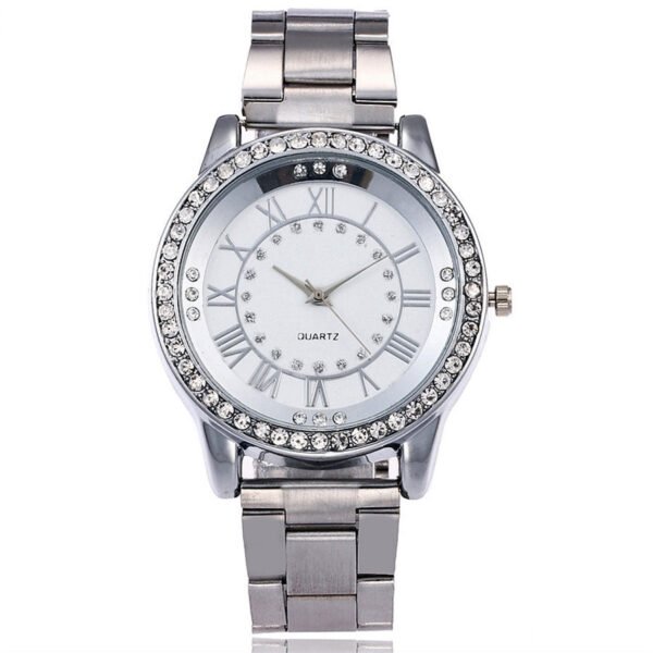 Vansvar Brand Rose Gold Watch Luxury Women Dress Rhinestone Quartz Watch Casual Women Stainless Steel Wristwatches Female Clock - Image 7