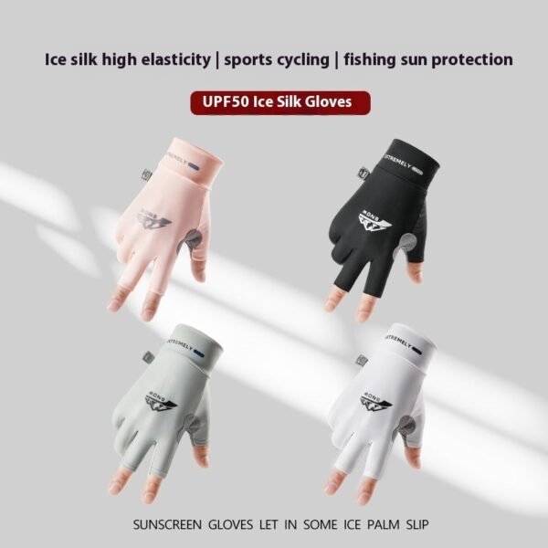 Sun Protection Gloves Summer Ice Silk Touch Screen UV Protection - Image 2
