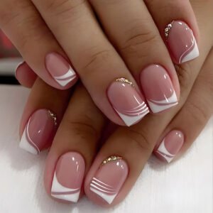 Wear Manicure Nail Piece Removable White
