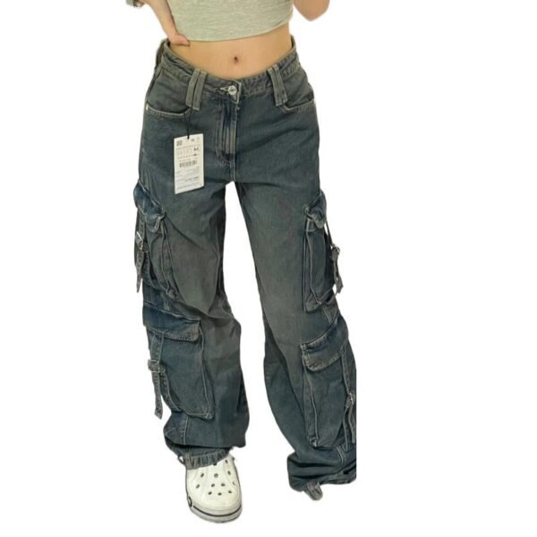 American Retro Loose Street Wide Leg Jeans - Image 5
