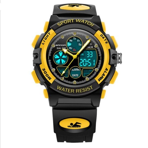 Kids Watch Sports Shock Cartoon Led Digital Wristwatch Alarm Clock Boys Girls Dual Display Wristwatches - Image 5