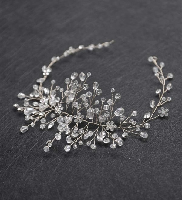 Gold And Silver Crystal Gauze Dress Accessories Headdress - Image 2