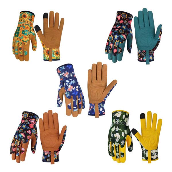 Microfiber Printing Gloves Flower Garden Planting Plucking - Image 2