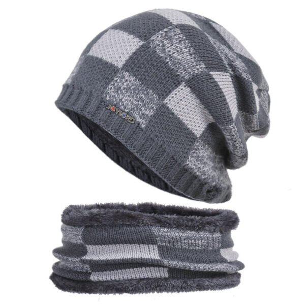 Winter Hat Pullover Bib Suit Plus Fluffy Thread - Image 2