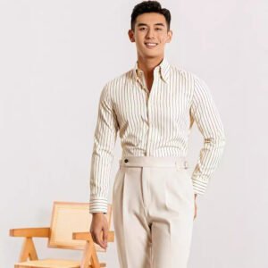 Autumn Pattern Shirt Men's Japanese-style Retro Long Sleeve