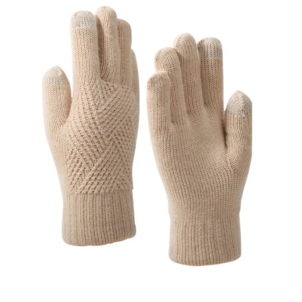 Double Layer Fleece-lined Thick Windproof Thermal Touch Screen Gloves - Image 5