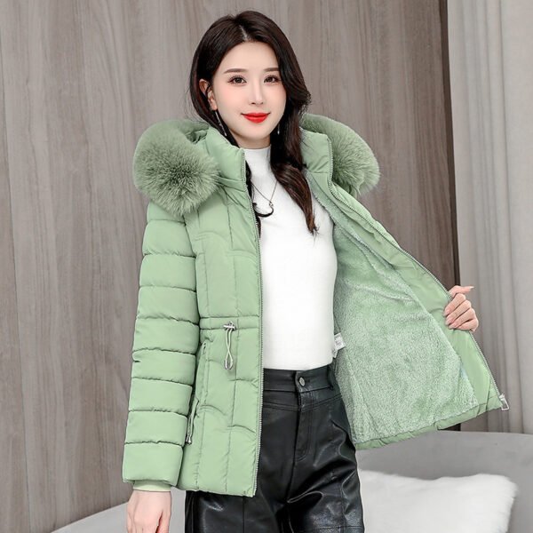 Slim Fit Slimming Thickened Warm Down Cotton Jacket - Image 3