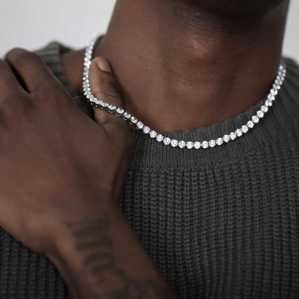 S925 Sterling Silver Tennis Chain Full Diamond - Image 4