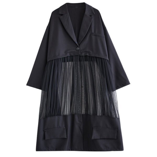 Casual Patchwork Mesh Hollow Suit Skirt - Image 5