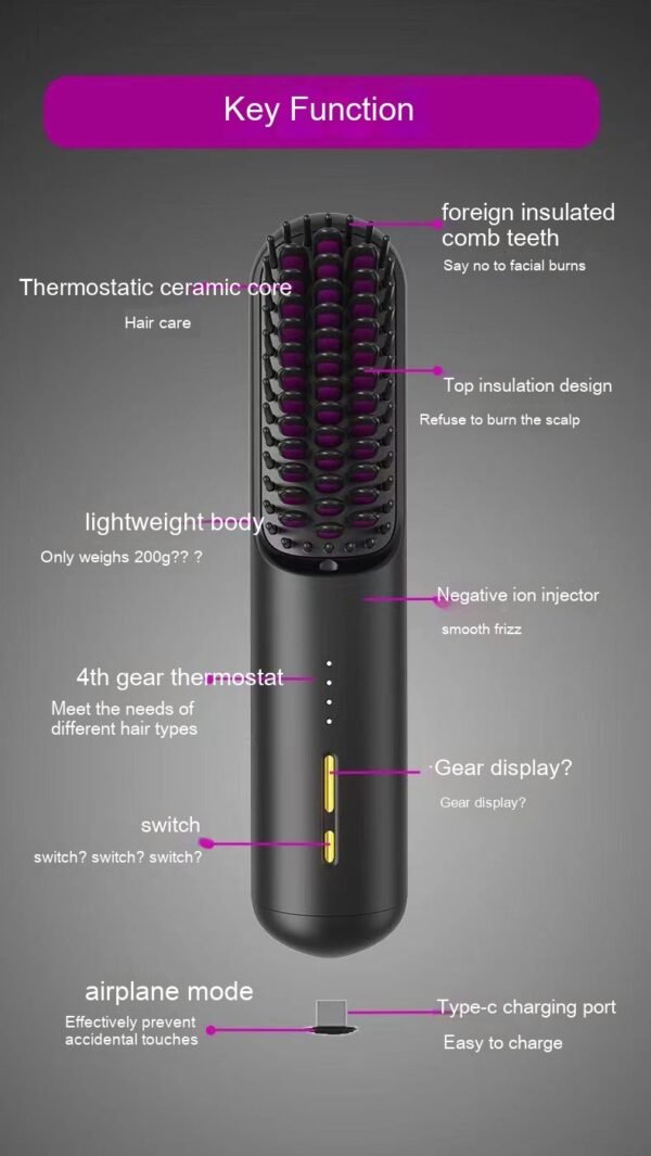 3 Generation Mini Charging Household Portable Wireless Hair Straighteners - Image 8