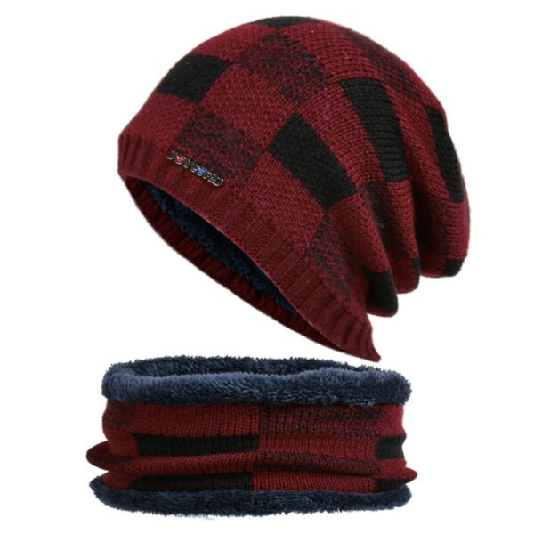 Winter Hat Pullover Bib Suit Plus Fluffy Thread - Image 5