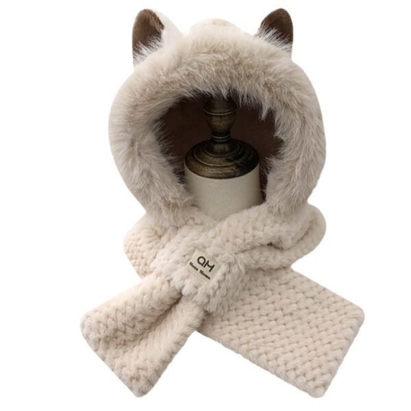 Autumn And Winter Cute Furry Fox Ear Hat - Image 5
