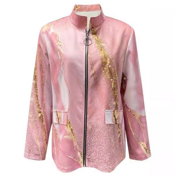 Marble Print Fashion Blazer - Image 3