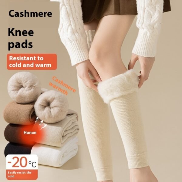 Cashmere Knee Socks Women's Long Tube Fleece-lined - Image 2