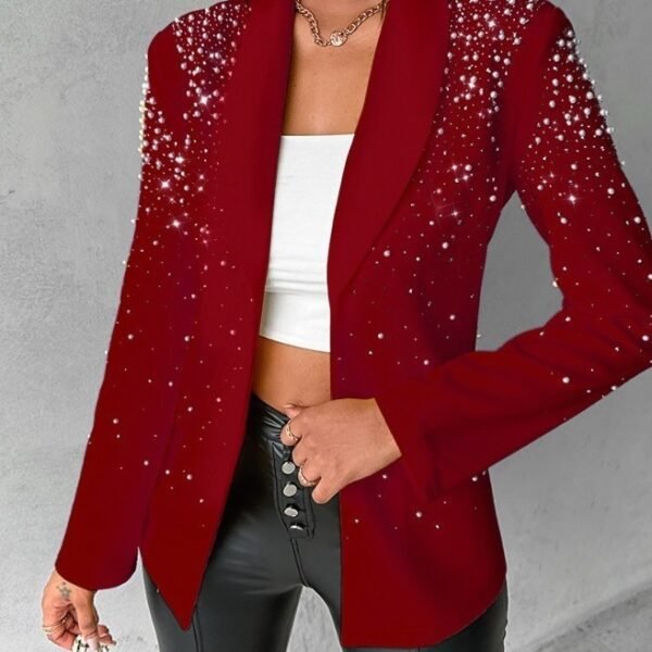 Fashion Casual Bubble Beads Small Suit Women's Clothing - Image 3