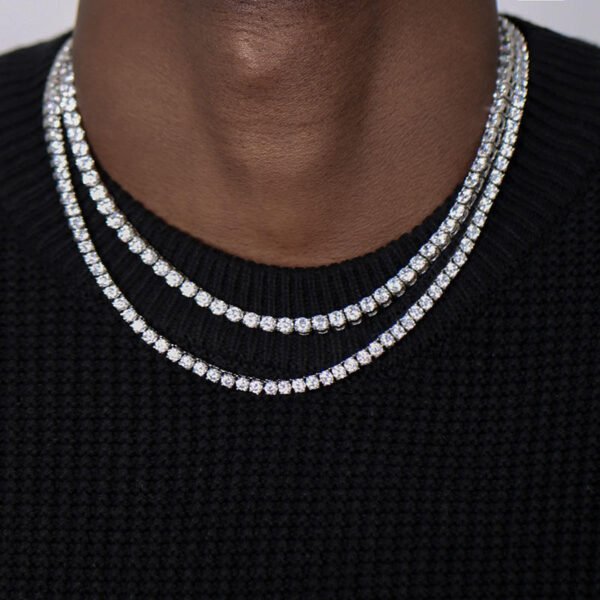 S925 Sterling Silver Tennis Chain Full Diamond - Image 5