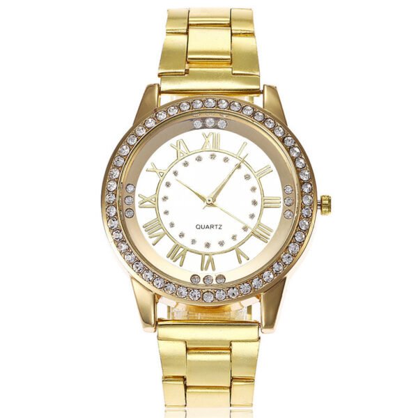 Vansvar Brand Rose Gold Watch Luxury Women Dress Rhinestone Quartz Watch Casual Women Stainless Steel Wristwatches Female Clock - Image 5