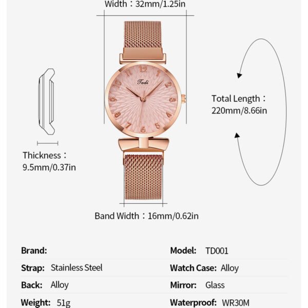 Suit Women's Quartz Watch With Bracelet - Image 5