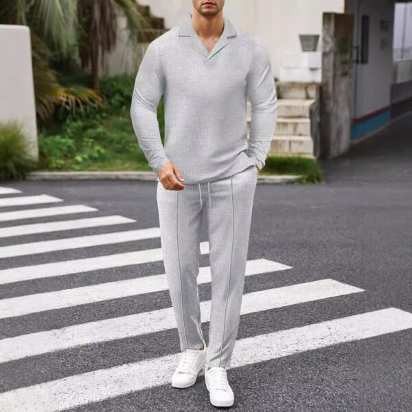 Autumn And Winter New Men's Solid Color Suit - Image 4