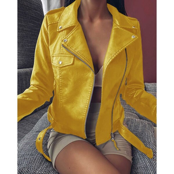 Plus-Size Leather Jacket - Image 4