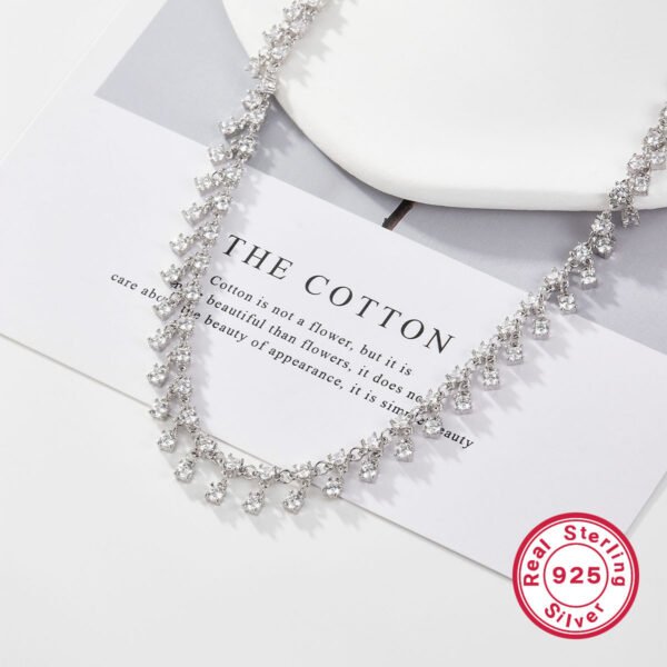 High Sense Round Bead Zircon Necklace - Image 5