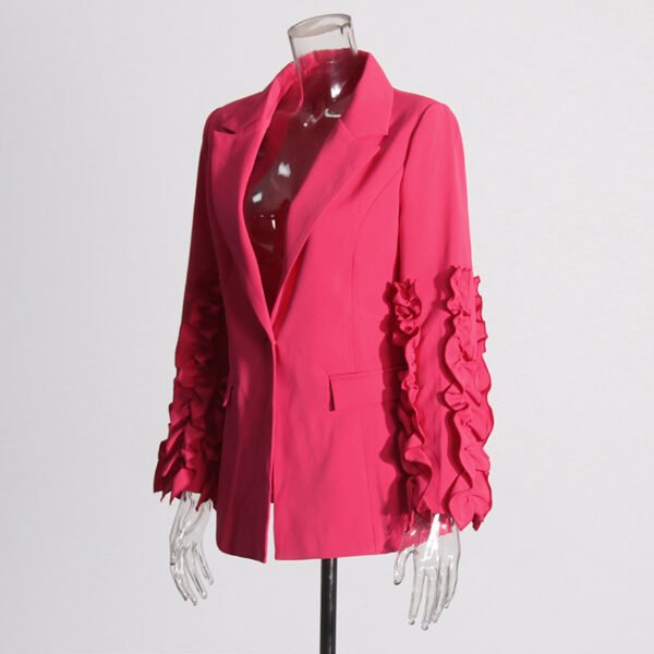 Stitching Wooden Ear Design Suit New Suit - Image 4