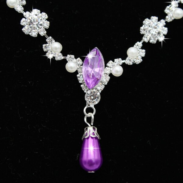 Europe And The United States Personality Dropspearl Necklace, Earrings Set Wholesale Bridal Necklace 8633 - Image 2