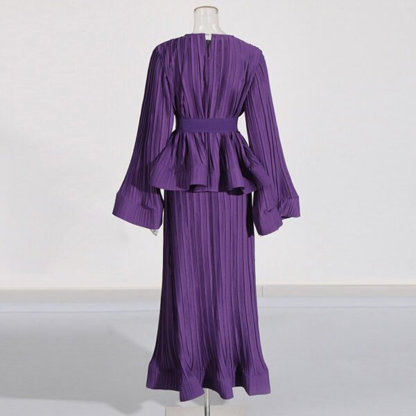 Fashion Two-piece Suit Patchwork Ruffled Top Suit - Image 5