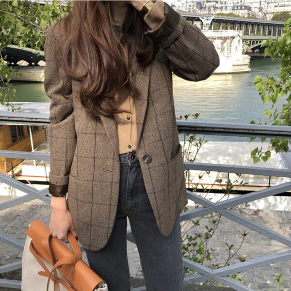 Slim Fit All-matching Long Sleeve Suit Women's Coat - Image 6