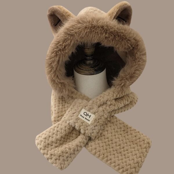 Autumn And Winter Cute Furry Fox Ear Hat - Image 8