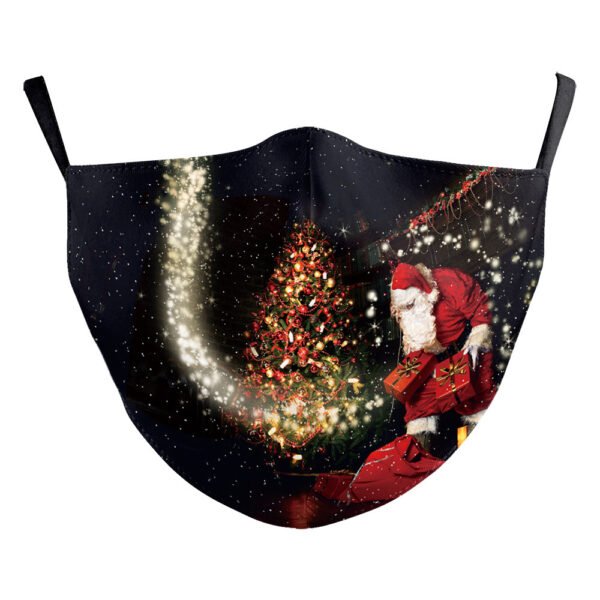 Christmas Red Digital Printing Double-layer Dust Mask - Image 8